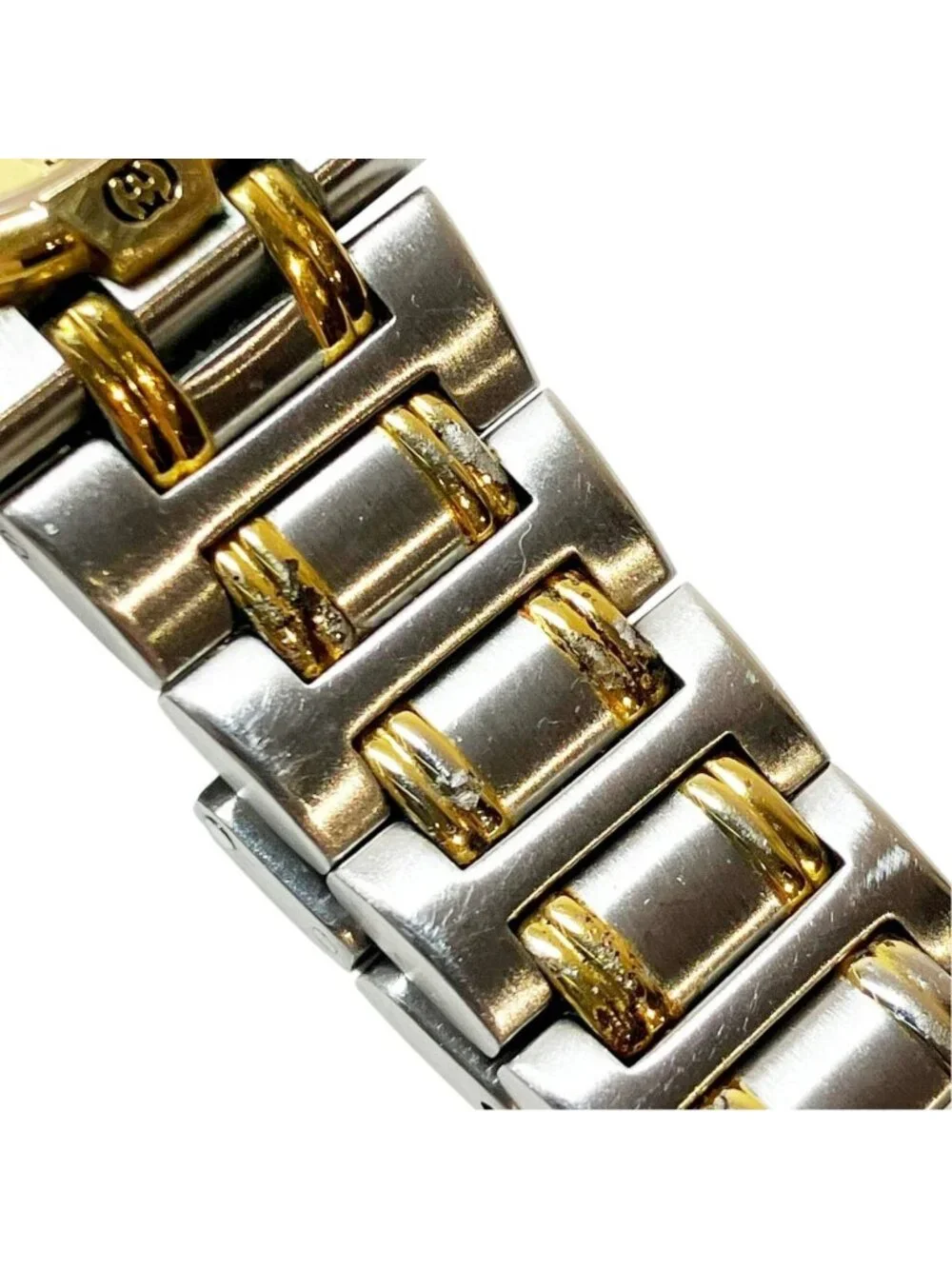 Gucci Watch SS Quartz Gold Dial